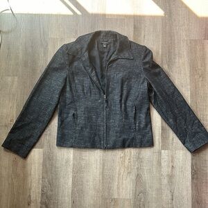 Louben vintage blazer jacket grey heathered size 12 women’s padded shoulder